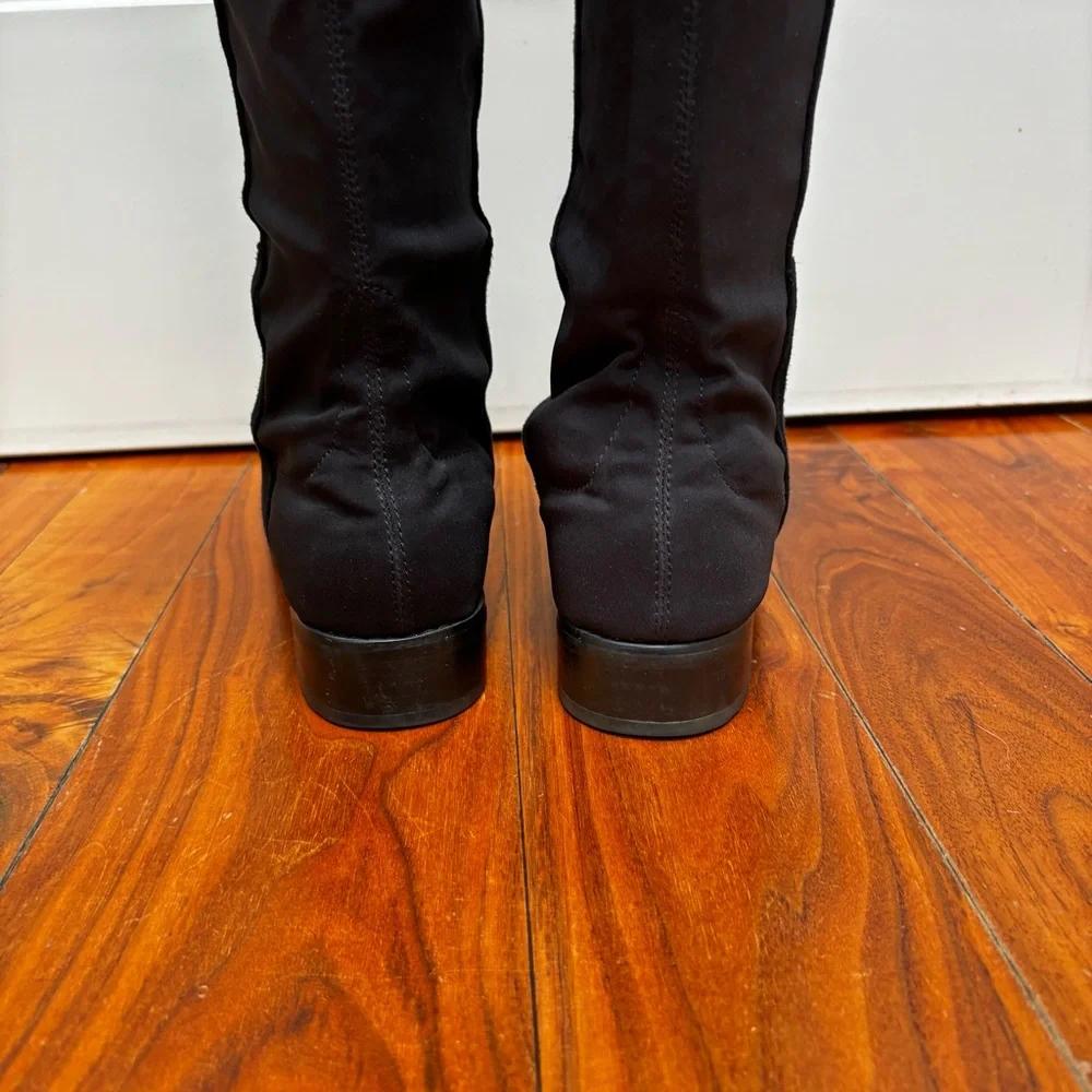 Stuart Weitzman 5050 Over the Knee Boot in Black Suede 6.5
